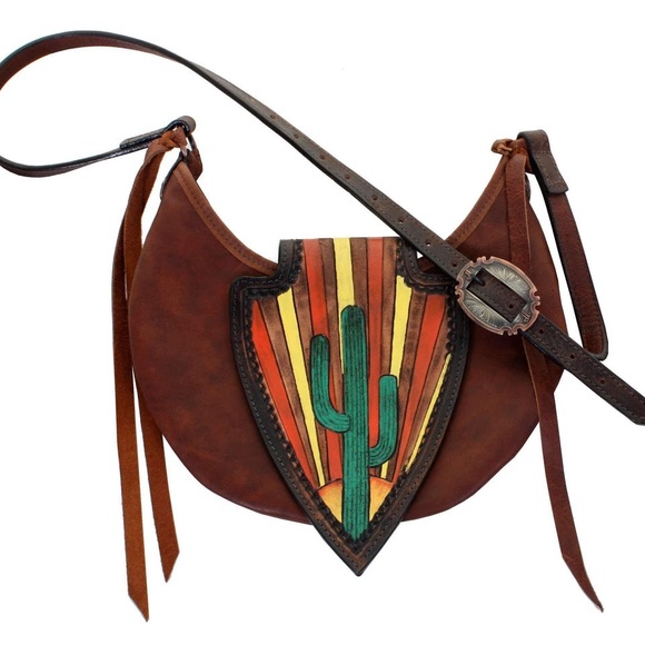 Handbags - Tooled Cactus Double J Saddlery Purse